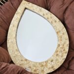 Teardrop Mother of Pearl Wall Mirror_Rattan House Brunei